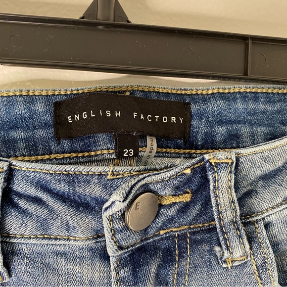 English Factory Patchwork Ankle Jeans - Picture 4 of 8